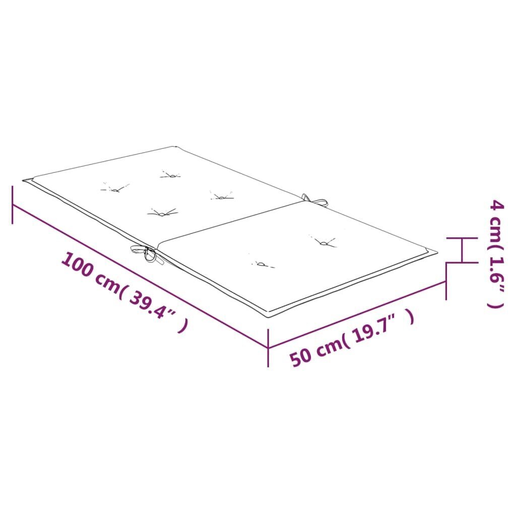 Tuolin tyynyt vidaXL, sininen/valkoinen hinta ja tiedot | Istuintyynyt, pehmusteet ja päälliset | hobbyhall.fi