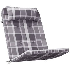 2 kpl tuolityynyjen setti vidaXL Adirondack, harmaa hinta ja tiedot | Istuintyynyt, pehmusteet ja päälliset | hobbyhall.fi