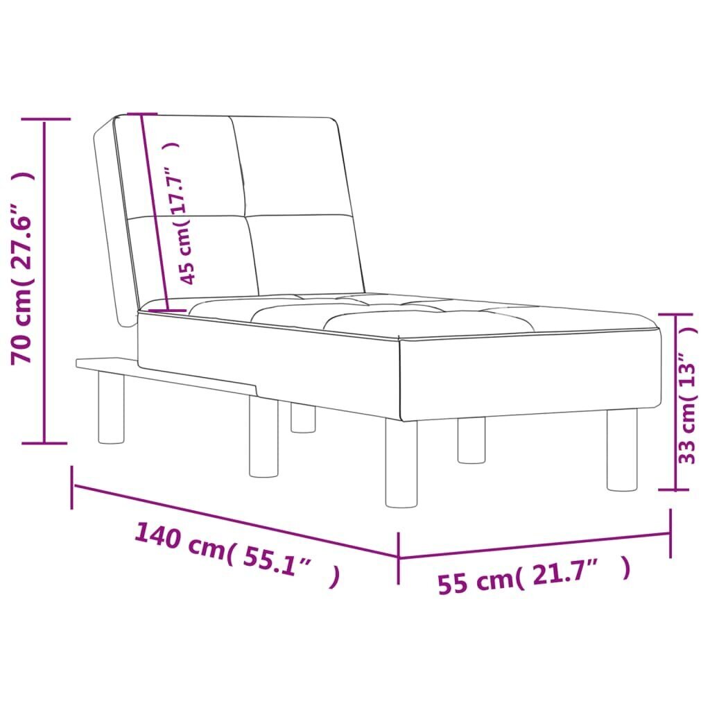 Nojatuoli vidaXL, hiekka hinta ja tiedot | Nojatuolit | hobbyhall.fi