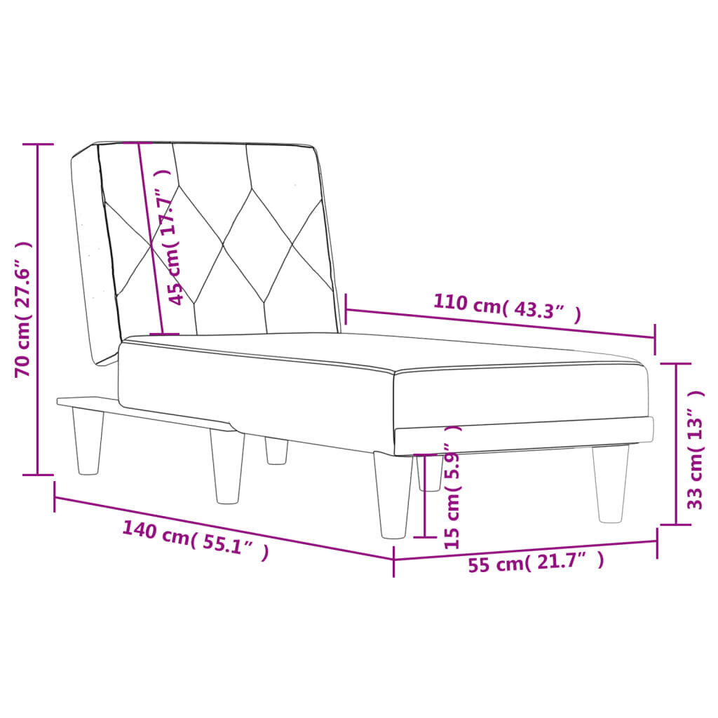 Nojatuoli vidaXL, musta hinta ja tiedot | Nojatuolit | hobbyhall.fi