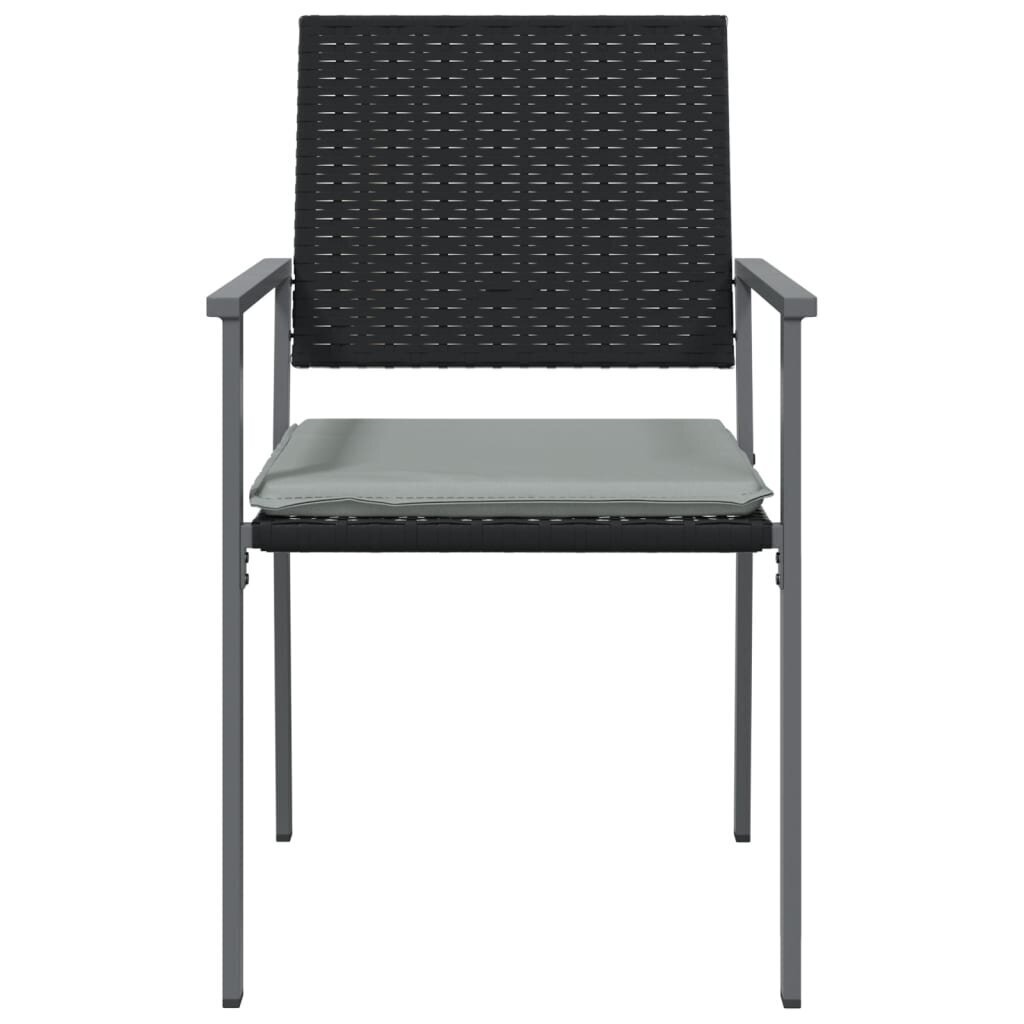6 tuolin setti vidaXL, musta hinta ja tiedot | Puutarhatuolit | hobbyhall.fi