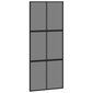 Liukuovi musta 90x205cm karkaistu lasi/alumiini 155214 hinta ja tiedot | Sisäovet | hobbyhall.fi