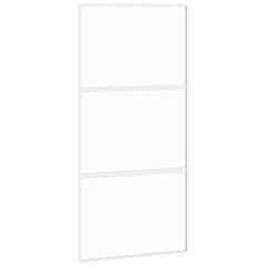 Liukuovi valkoinen 102,5x205cm lasi ja alumiini 155206 hinta ja tiedot | Sisäovet | hobbyhall.fi