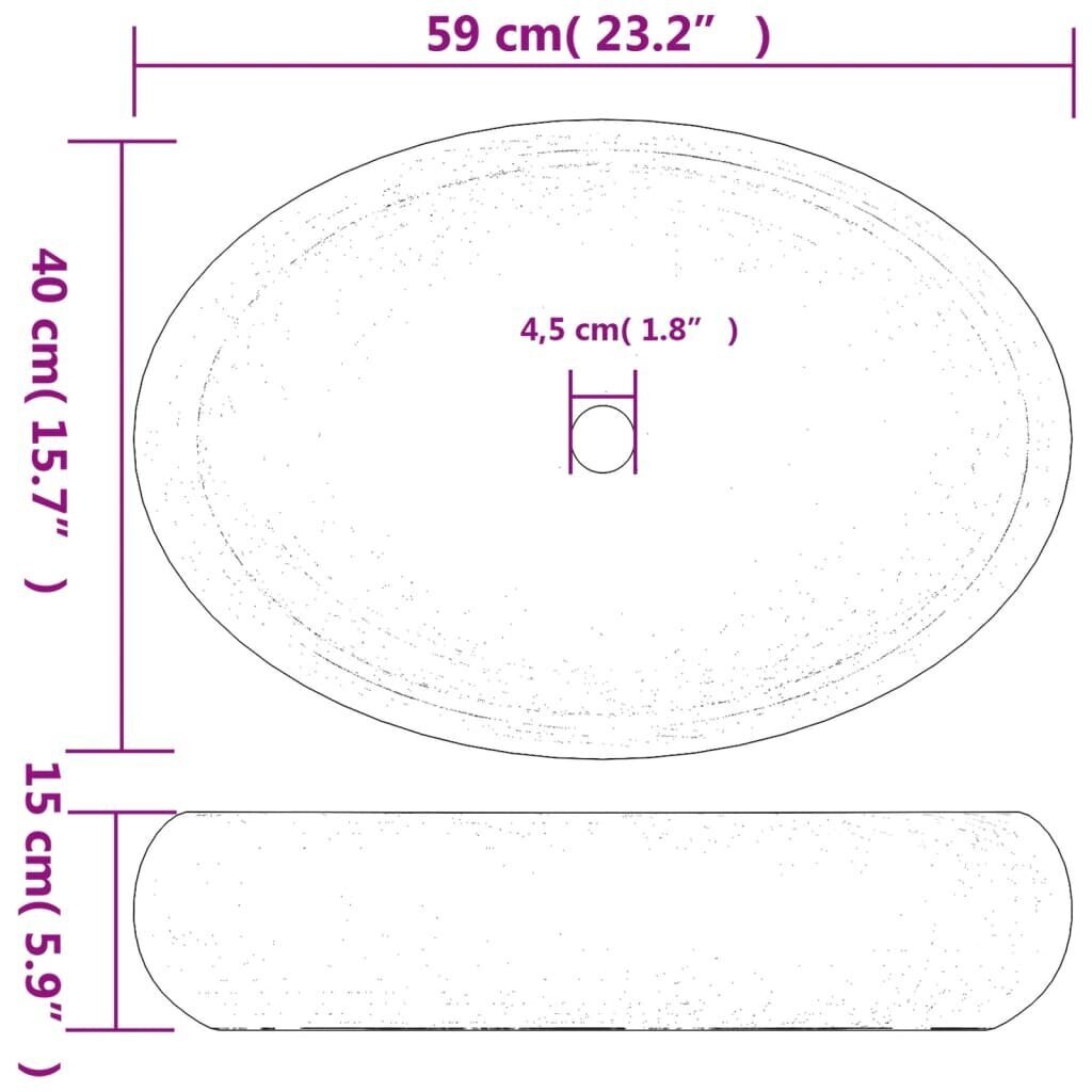 Pesuallas pöydällä, eri värejä 59x40x15cm keramiikka hinta ja tiedot | Pesualtaat | hobbyhall.fi