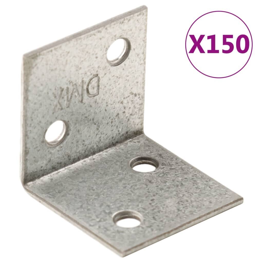 Kulmakannattimet, 150 kpl, 30x25x30mm, teräs, 2mm hinta ja tiedot | Kiinnitystarvikkeet | hobbyhall.fi