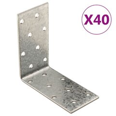 Kulmakannattimet, 40 kpl, 80x40x80mm, teräs, 2mm hinta ja tiedot | Kiinnitystarvikkeet | hobbyhall.fi