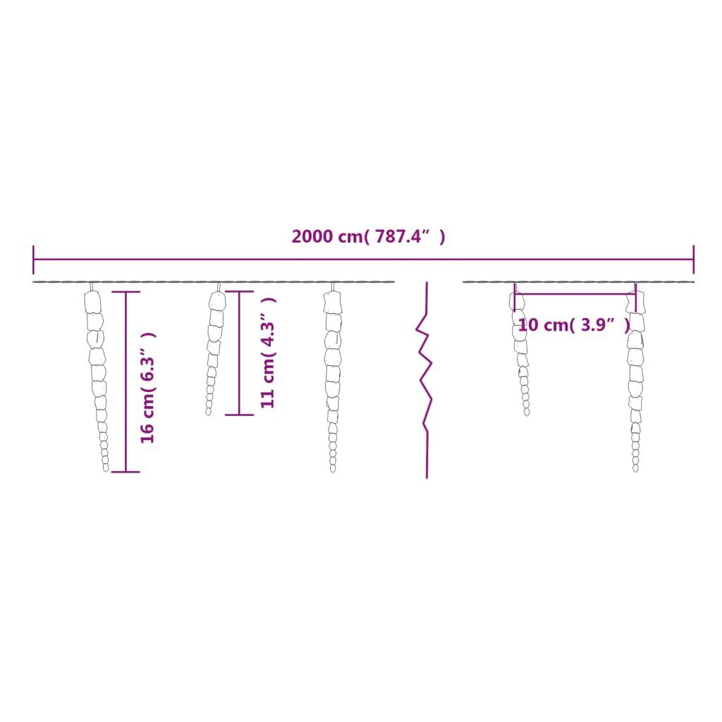 Joulukranssi 200 LED, 20m hinta ja tiedot | Jouluvalot | hobbyhall.fi