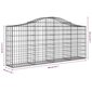 Kivikori vidaXL 200x30x80/100 cm hinta ja tiedot | Aidat ja tarvikkeet | hobbyhall.fi