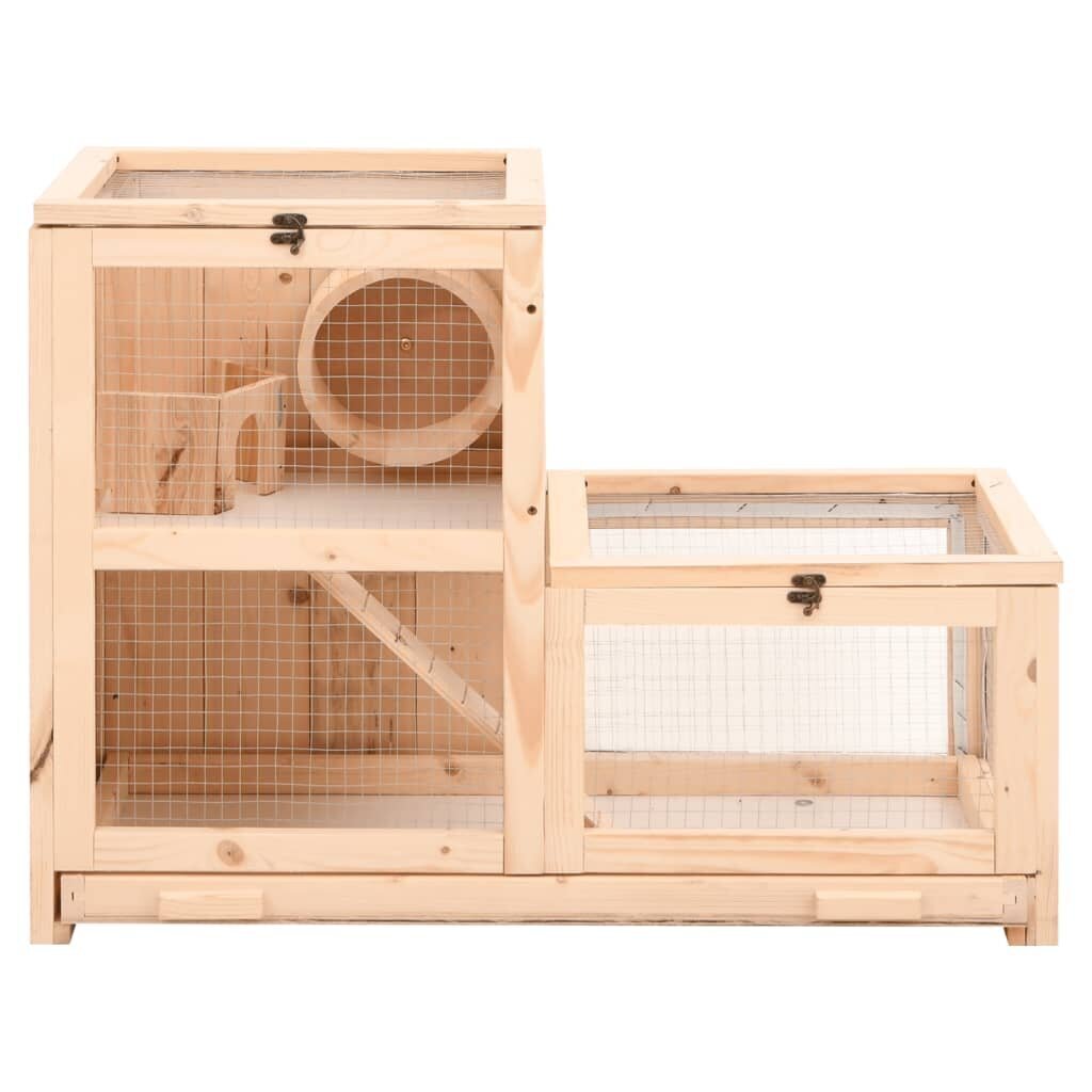 Puinen hamsterin häkki vidaXL, 81x40x60cm hinta ja tiedot | Kuljetushäkit ja kuljetuslaatikot | hobbyhall.fi