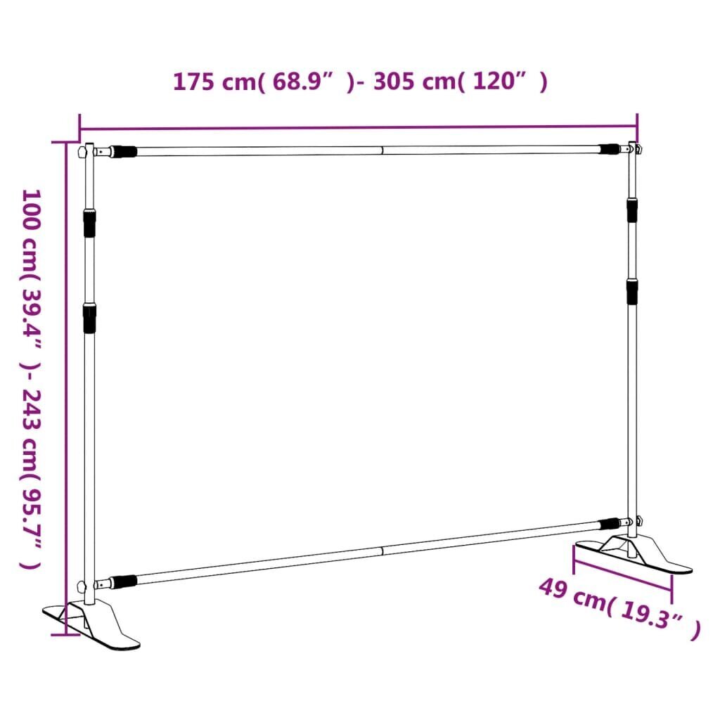 vidaXL, 305x243cm, 1 kpl hinta ja tiedot | Valokuvaustarvikkeet | hobbyhall.fi