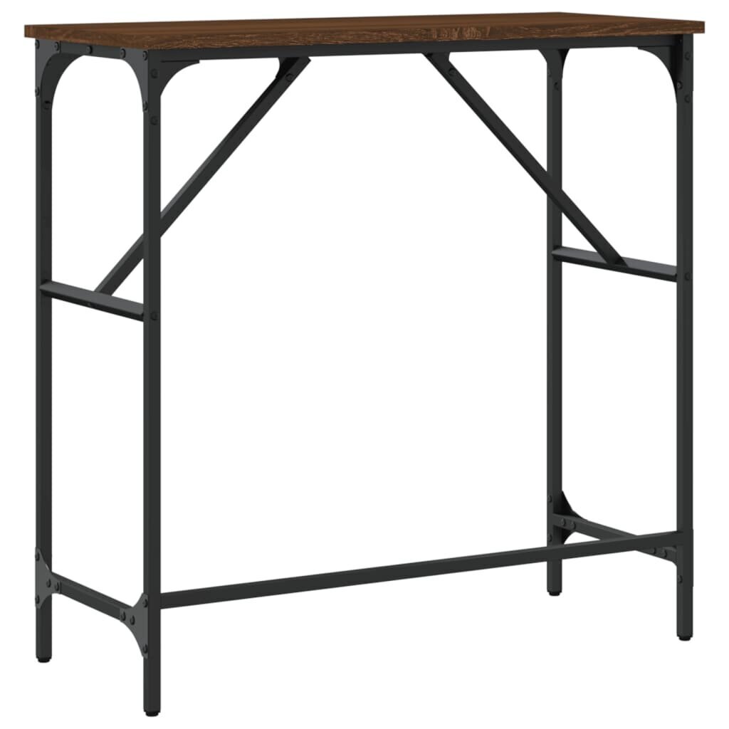 Pöytä vidaXL, 75x32x75 cm, ruskea/musta hinta ja tiedot | Sivupöydät | hobbyhall.fi