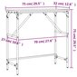 Pöytä vidaXL, 75x32x75 cm, ruskea/musta hinta ja tiedot | Sivupöydät | hobbyhall.fi