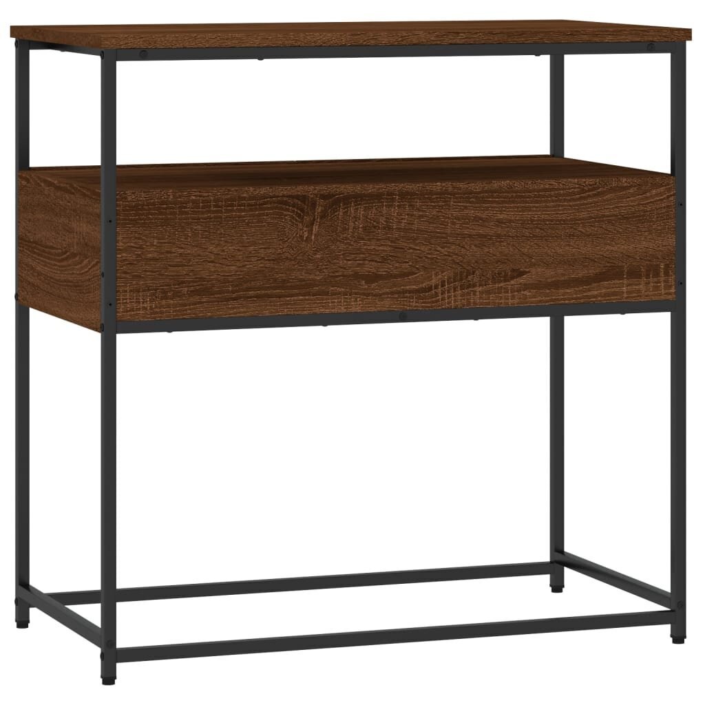 Pöytä vidaXL, 75x40x75 cm, ruskea/musta hinta ja tiedot | Sivupöydät | hobbyhall.fi