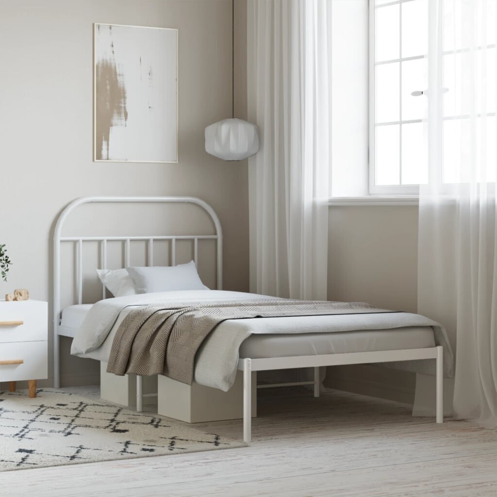 Sängynrunko vidaXL, 100x190 cm, valkoinen hinta ja tiedot | Sängyt | hobbyhall.fi