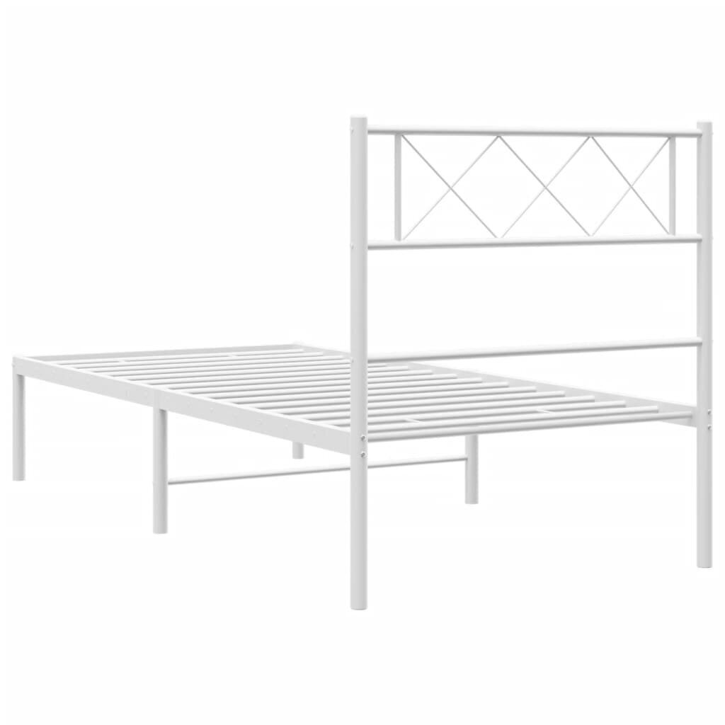 Sängynrunko vidaXL, 90x190 cm, valkoinen hinta ja tiedot | Sängyt | hobbyhall.fi