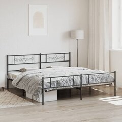 Sängynrunko vidaXL, 193x203 cm, musta hinta ja tiedot | Sängyt | hobbyhall.fi