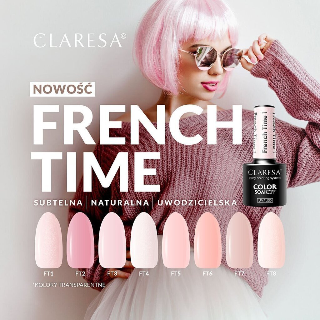 claresa french time hybridilakka 5 -5g hinta ja tiedot | Kynsilakat ja kynsienhoitotuotteet | hobbyhall.fi