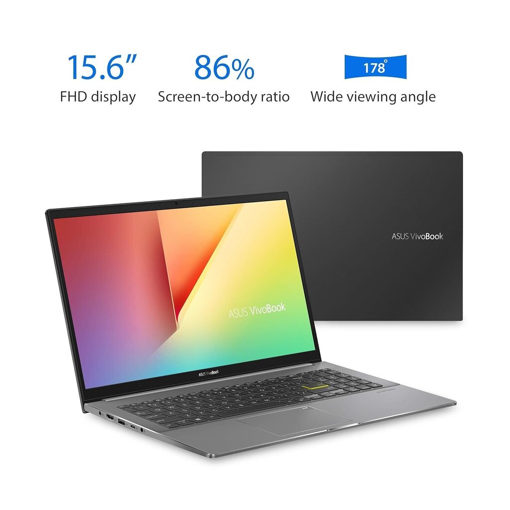 Asus Vivobook S15 S533| i7-1165G7 (4C/8T, 2,8-4,7 Ghz, 12 Mt)| 8GB | 15,6" FHD, IPS| 512GB| Wi-Fi 6 AX1650i, BT 5.0| Windows 11 Pro| Päivitetty/uusi hinta ja tiedot | Kannettavat tietokoneet | hobbyhall.fi