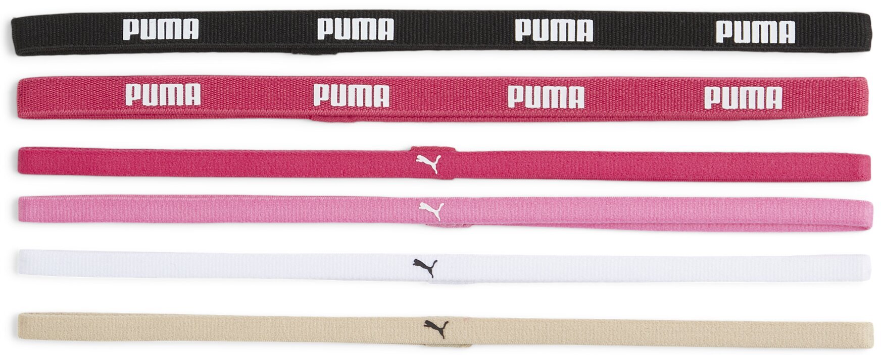 Puma Pääpanta At Sportbands (6pcs) White Black Cream Pink 053452 27 053452 27 hinta ja tiedot | Naisten urheiluvaatteet | hobbyhall.fi