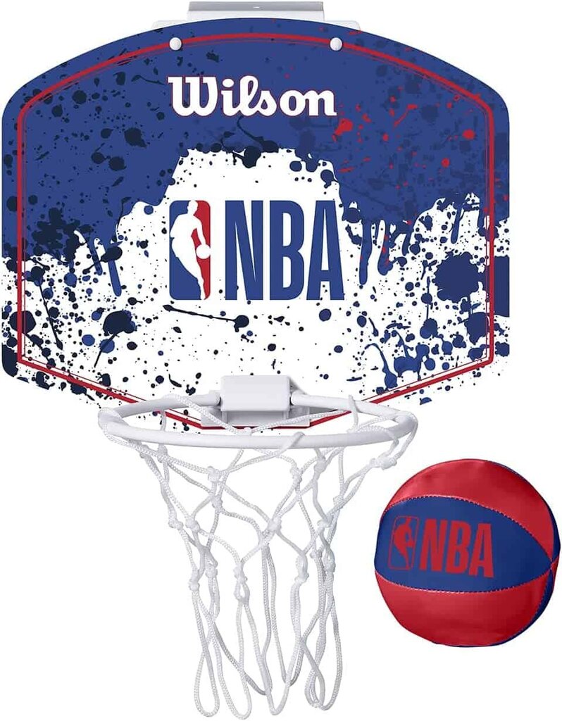 Wilson Mini Hoop NBA - NBA Punainen/Valkoinen/Sininen hinta ja tiedot | Koripallot | hobbyhall.fi