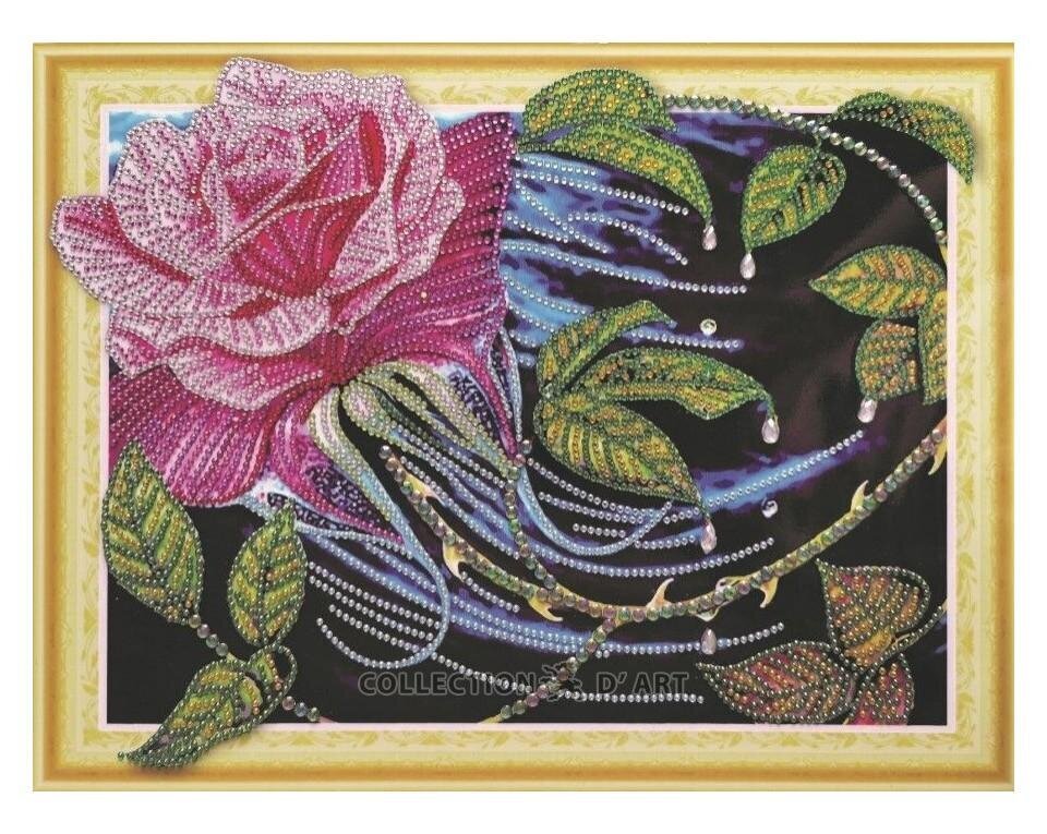 Timanttimaalaus 30x40 cm. "Diamond rose" hinta ja tiedot | Timanttimaalaukset | hobbyhall.fi