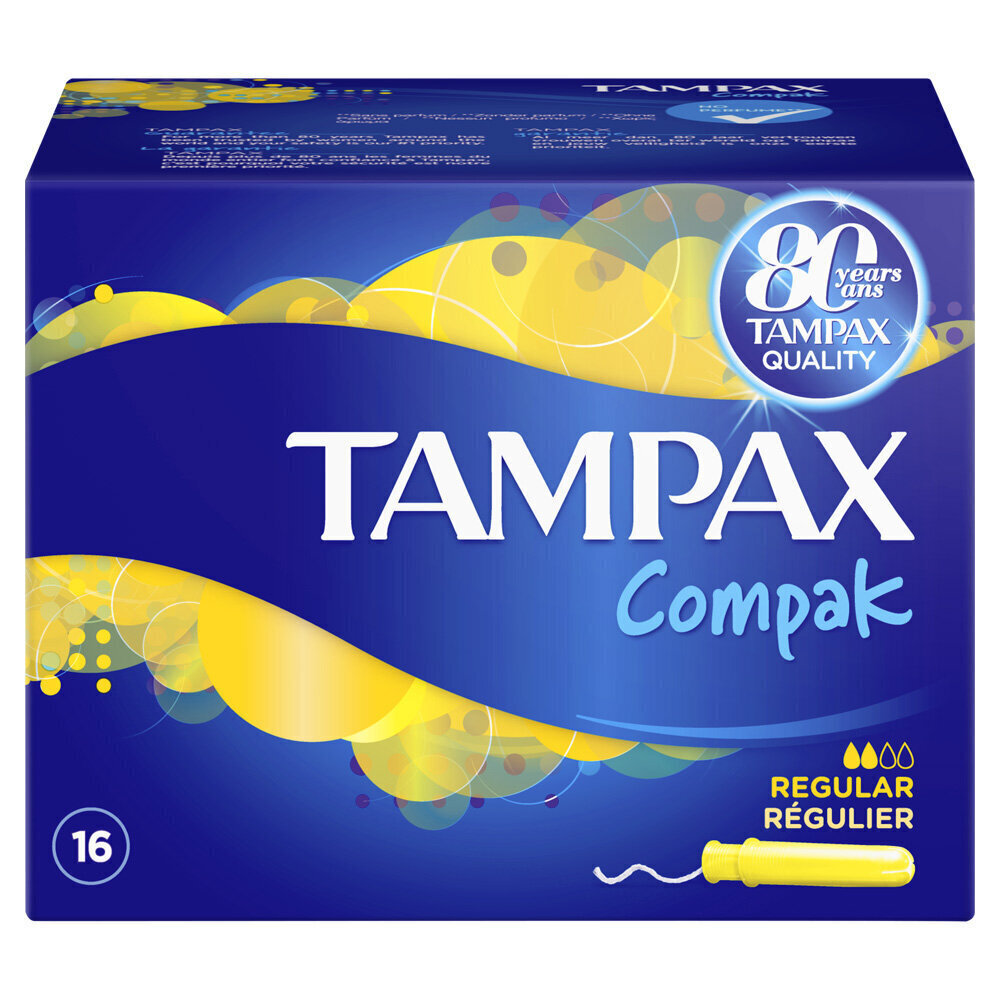 TampaX Compak Regular, 16 kpl. hinta ja tiedot | Tamponit ja terveyssiteet | hobbyhall.fi