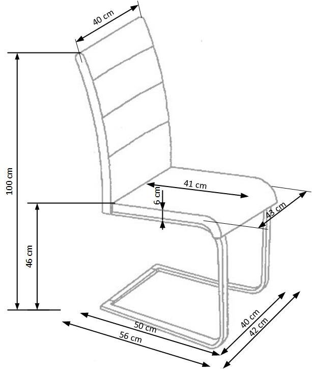 Tuoli K85, beige , 4 kpl hinta ja tiedot | Ruokapöydän tuolit | hobbyhall.fi