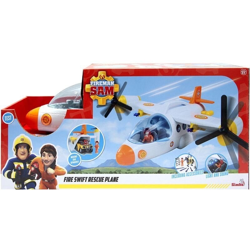 SIMBA Fireman Sam -pelastuslentokone 42cm 925-2615 hinta ja tiedot | Poikien lelut | hobbyhall.fi