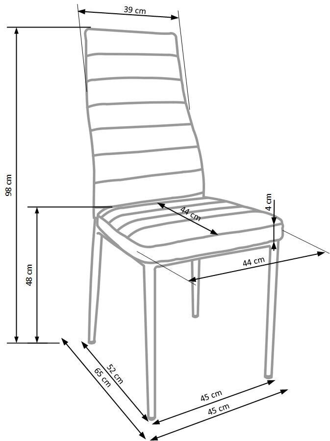 Halmar K292-tuolisetti, harmaa hinta ja tiedot | Ruokapöydän tuolit | hobbyhall.fi