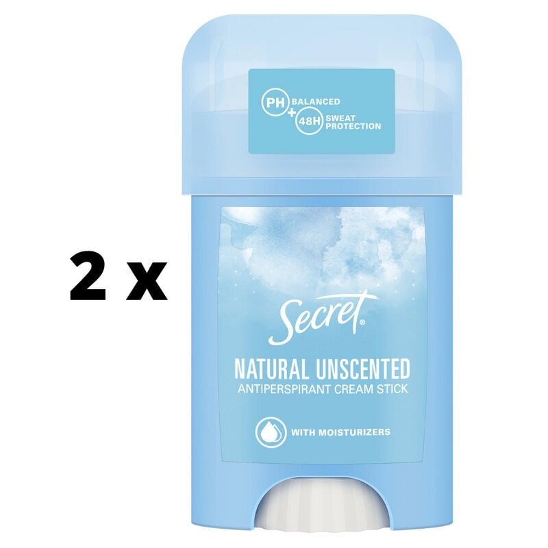 Naisten antiperspirantti Secret Natural, 40ml x 2 kpl. hinta ja tiedot | Deodorantit | hobbyhall.fi