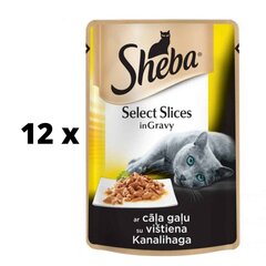 Kissanruoka Sheba, kanan kanssa, pusseissa, 85 g x 12 kpl hinta ja tiedot | Kissanruoka | hobbyhall.fi