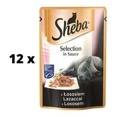 Kissanruoka Sheba, lohella, pusseissa, 85 g x 12 kpl hinta ja tiedot | Kissanruoka | hobbyhall.fi