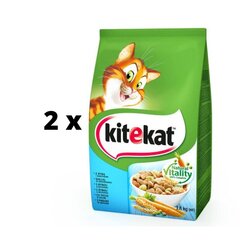 Kissan kuivaruoka KiteKat, tonnikalalla ja vihanneksilla, 1,8 kg x 2 kpl hinta ja tiedot | Kissan kuivaruoka | hobbyhall.fi