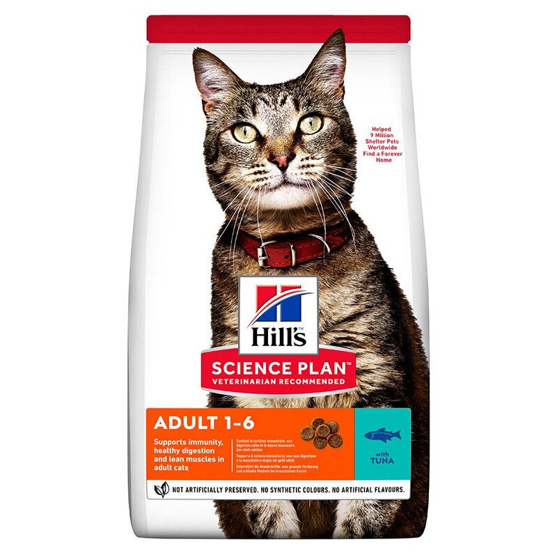 Hill's SP Feline Adult kuivakissanruoka tonnikalalla, 3 kg hinta ja tiedot | Kissan kuivaruoka | hobbyhall.fi