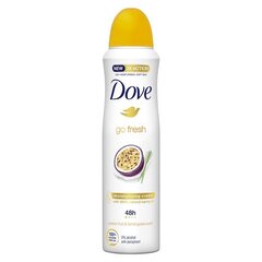 Spray antiperspirantti Dove Go Fresh passionflower, 6 x 150 ml hinta ja tiedot | Deodorantit | hobbyhall.fi