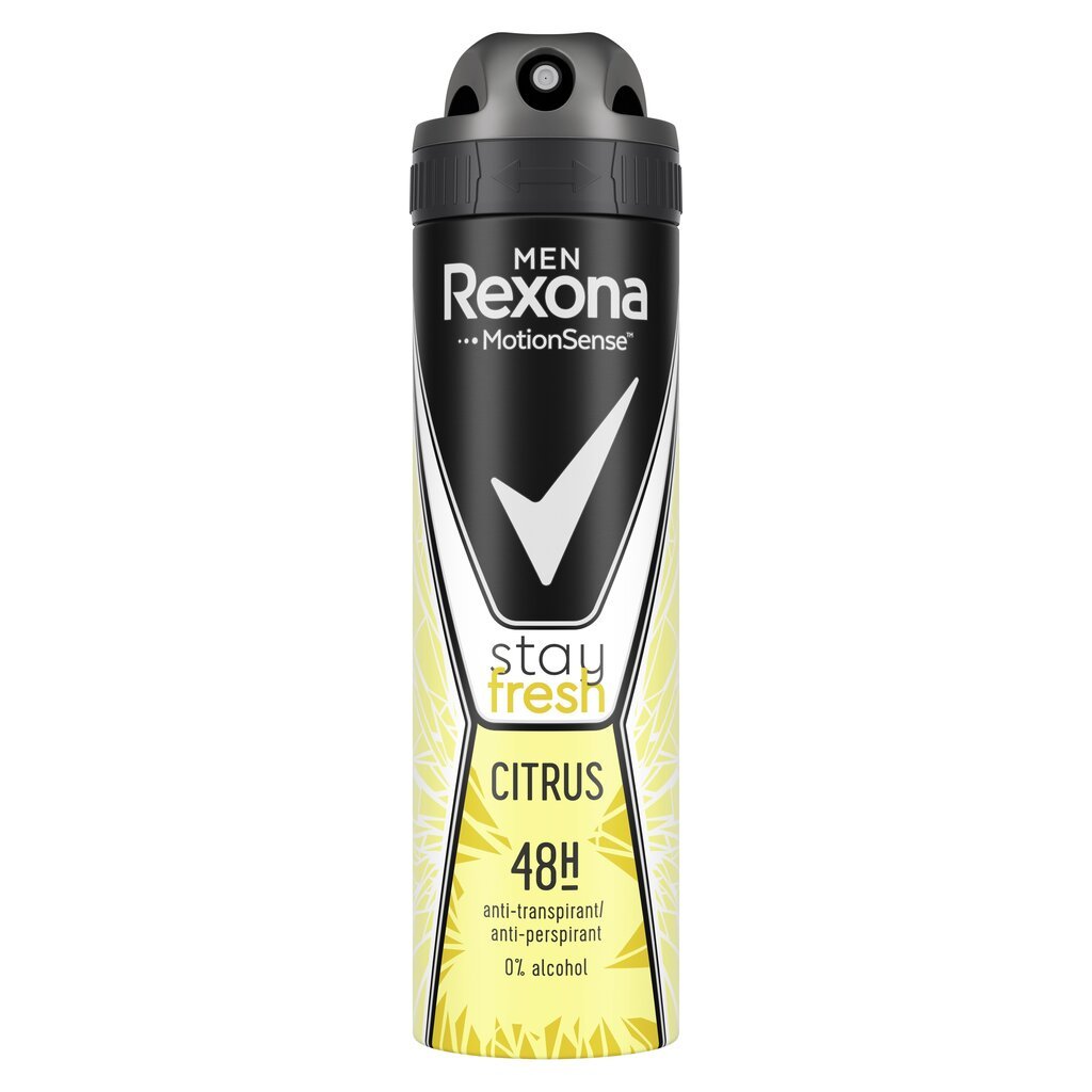 Suihkedeodorantti miehille Rexona Citrus, 6 x 150 ml hinta ja tiedot | Deodorantit | hobbyhall.fi