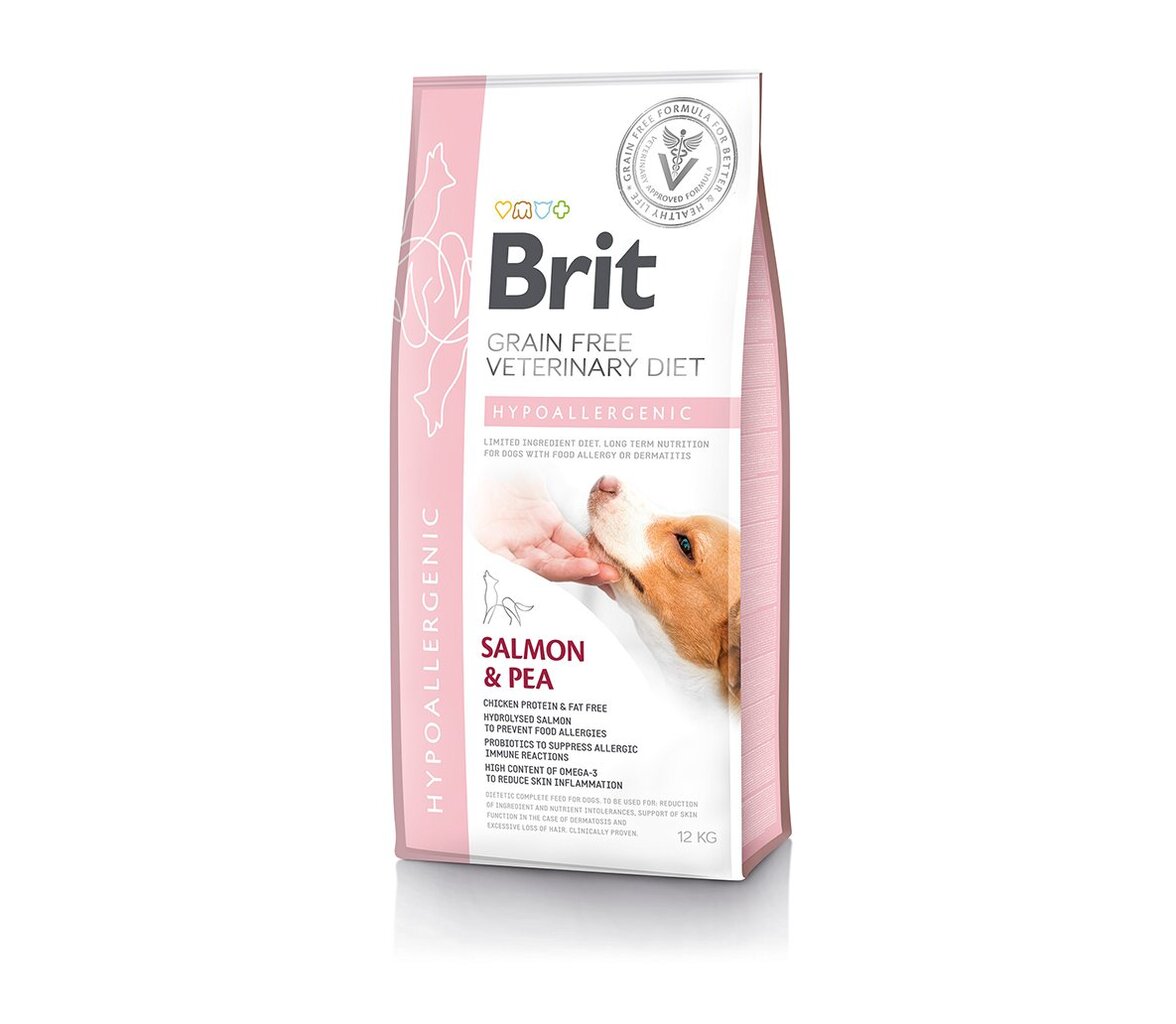 Brit GF Veterinary Diets Dog Hypoallergenic kuivaruoka koirille, 12 kg hinta ja tiedot | Koiran kuivaruoka | hobbyhall.fi