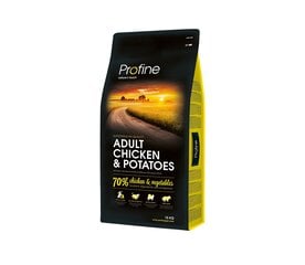 Profine Dog Adult Chicken & Potatoes koiran kuivaruoka, 15 kg hinta ja tiedot | Koiran kuivaruoka | hobbyhall.fi