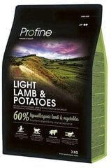 Profine Dog Light Lamb & Potatoes koiran kuivaruoka, 3 kg hinta ja tiedot | Koiran kuivaruoka | hobbyhall.fi