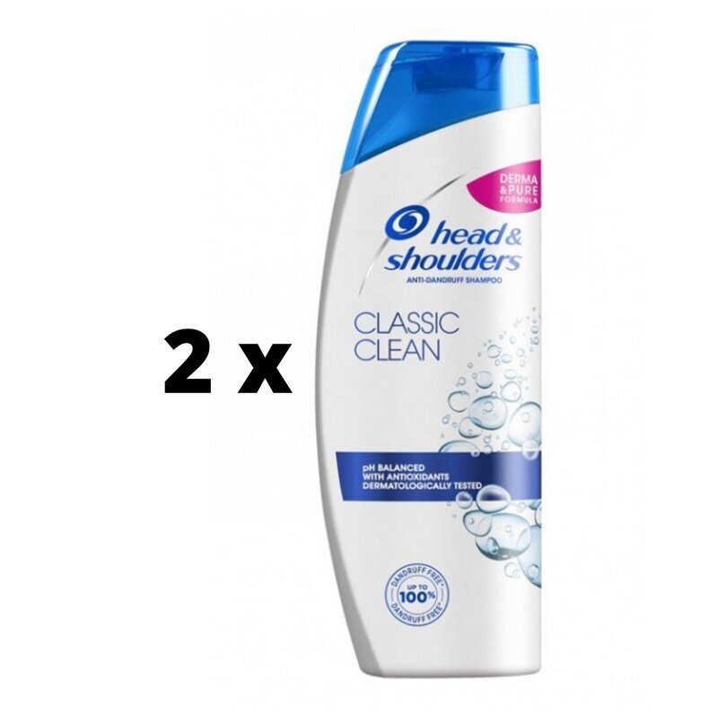 Shampoo Head & Shoulders Classic Clean, 400 ml x 2 kpl. hinta ja tiedot | Shampoot | hobbyhall.fi