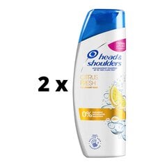 Shampoo Head & Shoulders Citrus, 400 ml x 2 kpl. hinta ja tiedot | Shampoot | hobbyhall.fi