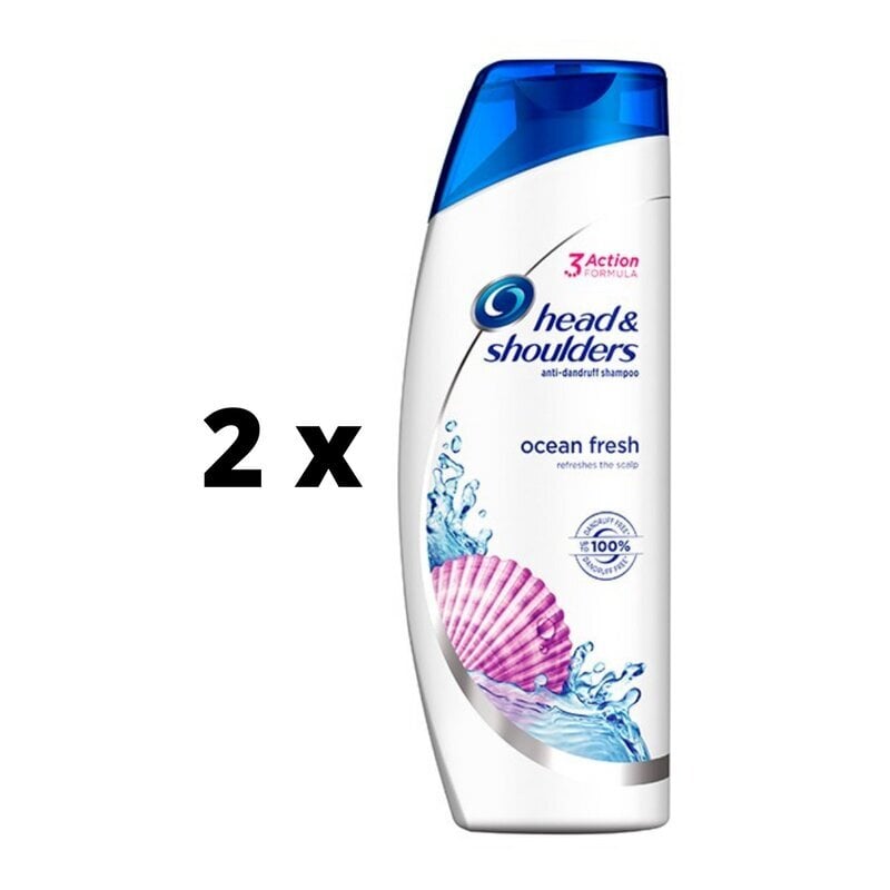 Shampoo Head & Shoulders Ocean, 400 ml x 2 kpl. hinta ja tiedot | Shampoot | hobbyhall.fi