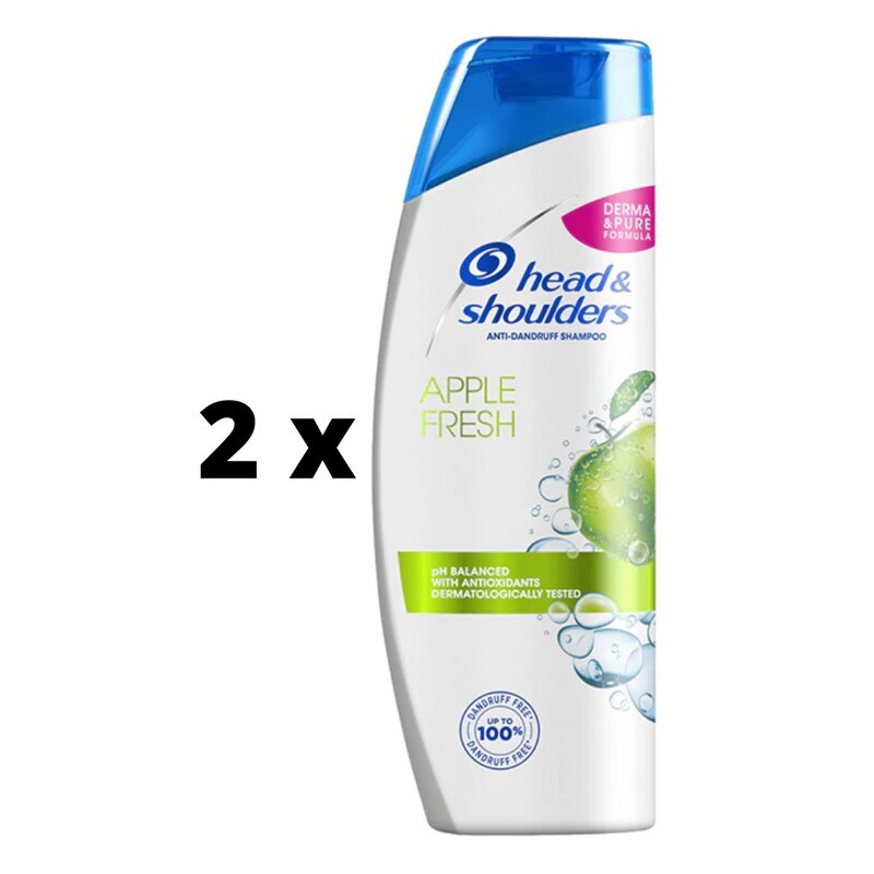 Shampoo Head & Shoulders Apple Fresh, 400 ml x 2 kpl. hinta ja tiedot | Shampoot | hobbyhall.fi