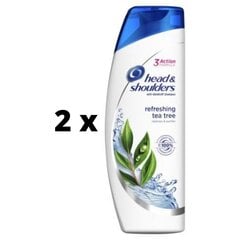 Shampoo Head & Shoulders Tea Tree, 400 ml x 2 kpl. hinta ja tiedot | Shampoot | hobbyhall.fi