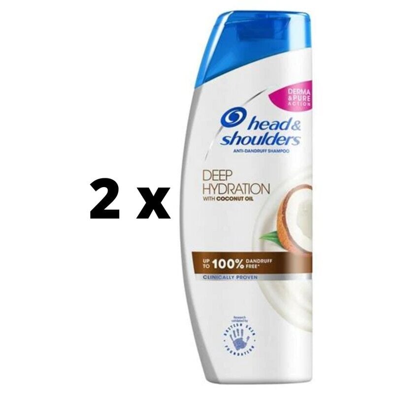 Shampoo Head & Shoulders Deep Hydration 400 ml x 2 kpl. hinta ja tiedot | Shampoot | hobbyhall.fi