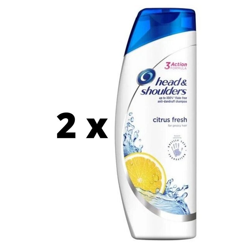 Shampoo Head&Shoulders Citrus, 250 ml x 2 kpl. hinta ja tiedot | Shampoot | hobbyhall.fi