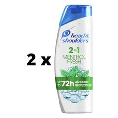 Shampoo Head&Shoulders Menthol 2in1, 225ml. x 2 kpl. hinta ja tiedot | Shampoot | hobbyhall.fi