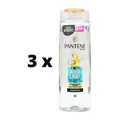 Shampoo Pantene Fine Aqua Light, 400 ml x 3 kpl. hinta ja tiedot | Shampoot | hobbyhall.fi