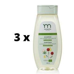 Shampoo Margarita kollageenilla ja risiiniöljyllä vaurioituneille hiuksille, 400ml x 3 kpl hinta ja tiedot | Shampoot | hobbyhall.fi