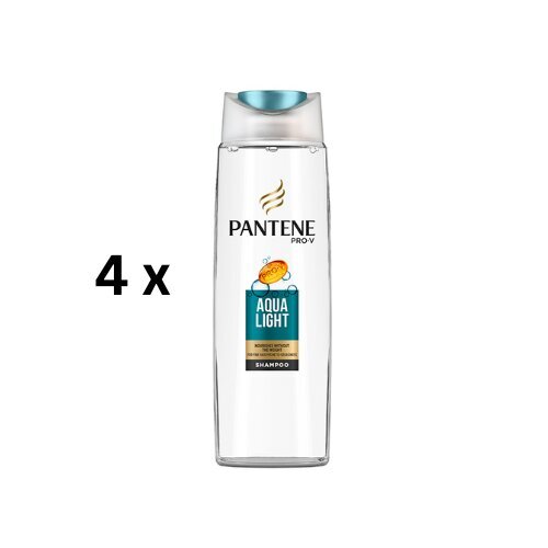 Shampoo Pantene Fine Aqua Light, 250 ml, pakkaus 4 kpl. hinta ja tiedot | Shampoot | hobbyhall.fi